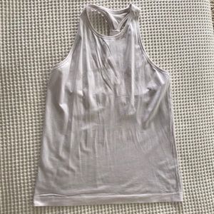 Lululemon high neck Swiftly tank. White Size 12